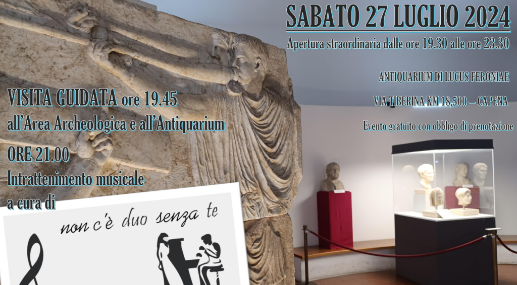 Capena – Lucus Feroniae: apertura straordinaria. Visita guidata e spettacolo di intrattenimento musicale