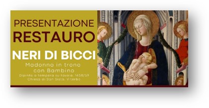 Viterbo: presentazione del restauro dell’opera di Neri di Bicci “Madonna in trono con Bambino”