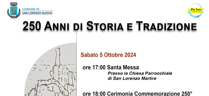 San Lorenzo Nuovo: una sala gremita per festeggiare i 250 anni dalla fondazione