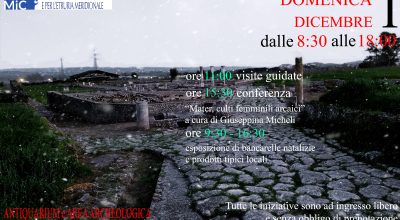 CAPENA: Apertura straordinaria. Visita guidata, conferenza e bancarelle espositive natalizie a Lucus Feroniae