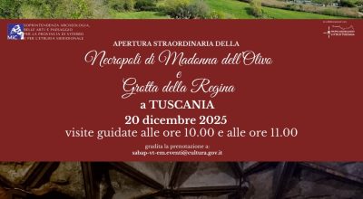 Tuscania: Apertura straordinaria dell’area archeologica di Madonna dell’Olivo