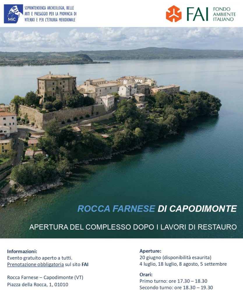 Capodimonte: Rocca Farnese – Visita del complesso all’esito dei lavori di restauro